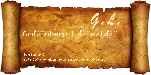 Grünberg László névjegykártya